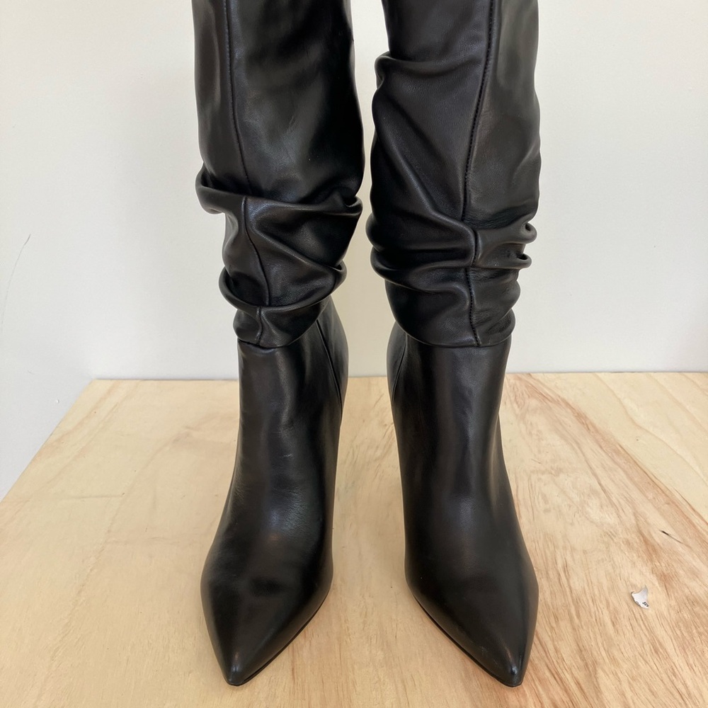 MARC FISHER ROMY HEELED BOOTS BLACK WOMEN'S 8.5M